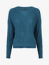 Pull loose à col bateau - Bleu canard - 5