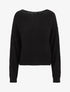 Pull loose à col bateau - Noir - 1