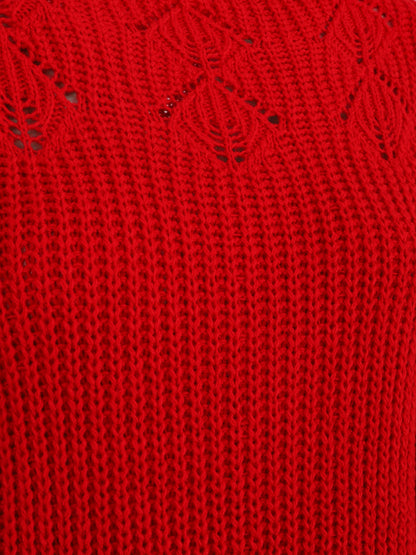 Pull long uni - Rouge - 3