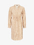 Robe chemise à imprimé abstrait - Beige - 1