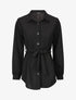 Chemise unie et liens à nouer - Noir - 4