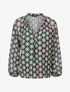 Blouse vaporeuse à imprimé vintage - Noir - 1