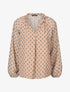 Blouse vaporeuse à imprimé rétro - Beige - 1