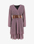 Robe col cache-coeur imprimé mosaïque - Violet - 1