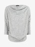 Pull loose col bénitier - Gris clair - 1