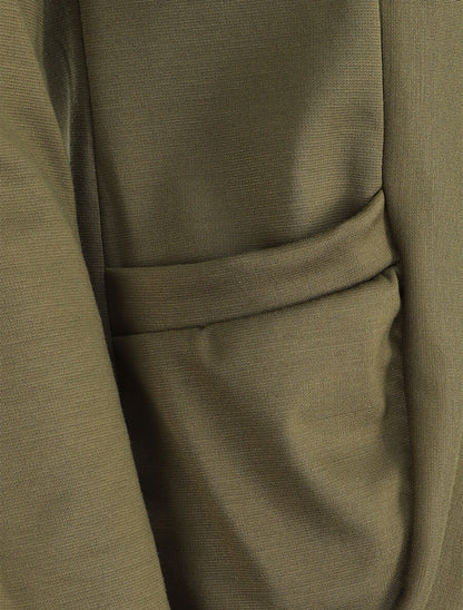 Veste légère ouverte à poches plaquées - Kaki - 3