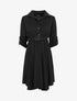 Robe chemise coupe patineuse - Noir - 1