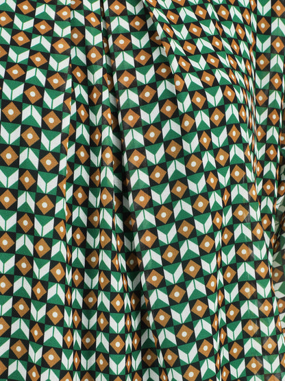 Blouse imprimé mosaïque - Vert - 3