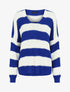 Pull rayé ample - Bleu électrique - 5