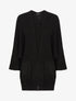 Gilet mi-long ample - Noir - 4