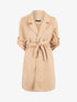 Trench en suédine à manches rabattables - Beige - 4