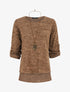 Pull à base asymétrique et manches retroussables - Camel - 1
