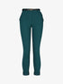 Pantalon 7/8 à revers et poches volantées - Vert sapin - 1