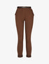 Pantalon 7/8 à revers et poches volantées - Marron - 1