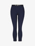Pantalon 7/8 uni à revers - Marine - 1