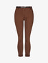Pantalon 7/8 uni à revers - Marron - 1
