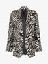 Blazer ample imprimé zèbre - Blanc - 1