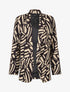Blazer ample imprimé zèbre - Beige - 4