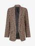 Blazer ample imprimé grec - Camel - 5