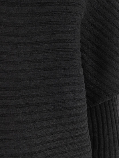 Pull uni oversize chauve-souris - Noir - 3