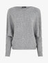 Pull uni oversize chauve-souris - Gris - 1