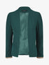 Blazer uni à revers imprimé graphique - Vert sapin - 1