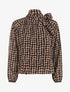 Blouse ample à pois col lavallière - Noir - 1