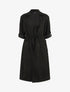 Trench oversize mi-long en suédine - Noir - 1