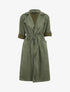 Trench oversize mi-long en suédine - Kaki - 1