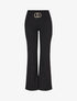 Pantalon flare taille haute à boucle - Noir - 4