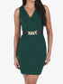 Robe courte ajustée sans manches - Vert sapin - 1