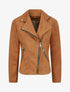 Veste style perfecto en suédine - Camel - 1