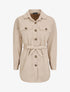 Surchemise uni en suédine - Beige - 4