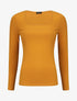 Top uni coupe droite - Jaune moutarde - 1