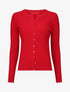Gilet uni côtelé coupe ajustée - Rouge - 1