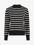 Pull marinière à boutons - Noir - 1