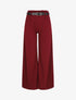 Pantalon fluide coupe ample - Bordeaux - 1