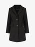 Manteau long croisé boutonné - Noir - 1