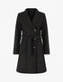 Manteau long col montant - Noir - 4