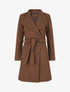 Manteau long col montant - Marron - 5