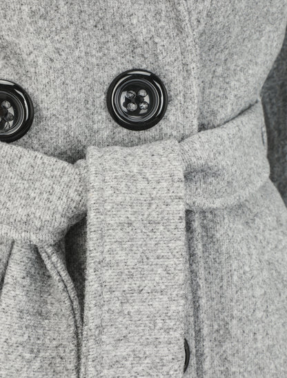 Manteau mi-long croisé - Gris - 3