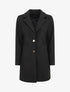 Manteau mi-long à boutons dorés - Noir - 1