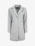 Manteau mi-long à boutons dorés - Gris - 4