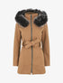 Manteau ajusté à capuche amovible - Camel - 1