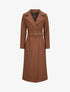 Manteau long boutonné et ceinturé - Marron - 5