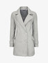 Manteau mi-long boutonné à col cranté - Gris - 1