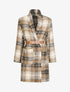 Manteau léger effet tweed motif carreaux - Camel - 5