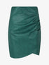 Jupe en simili effet grainé - Vert sapin - 1