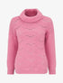 Pull duveteux à col roulé - Rose - 5