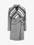 Manteau ceinturé à imprimé grec - Gris - 1